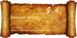 Gansel Ariel névjegykártya